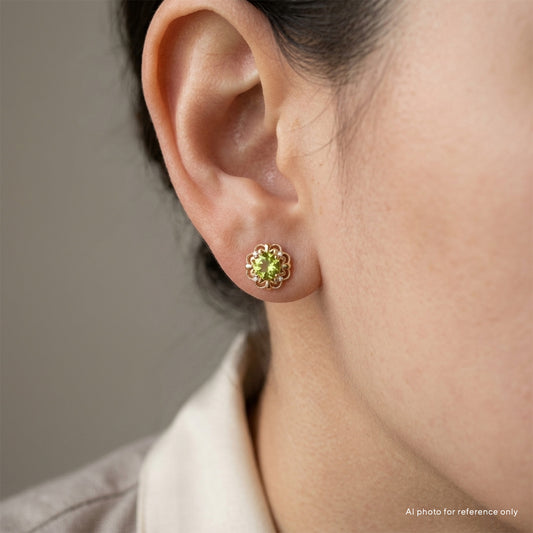 Art Deco Vintage Peridot Earrings