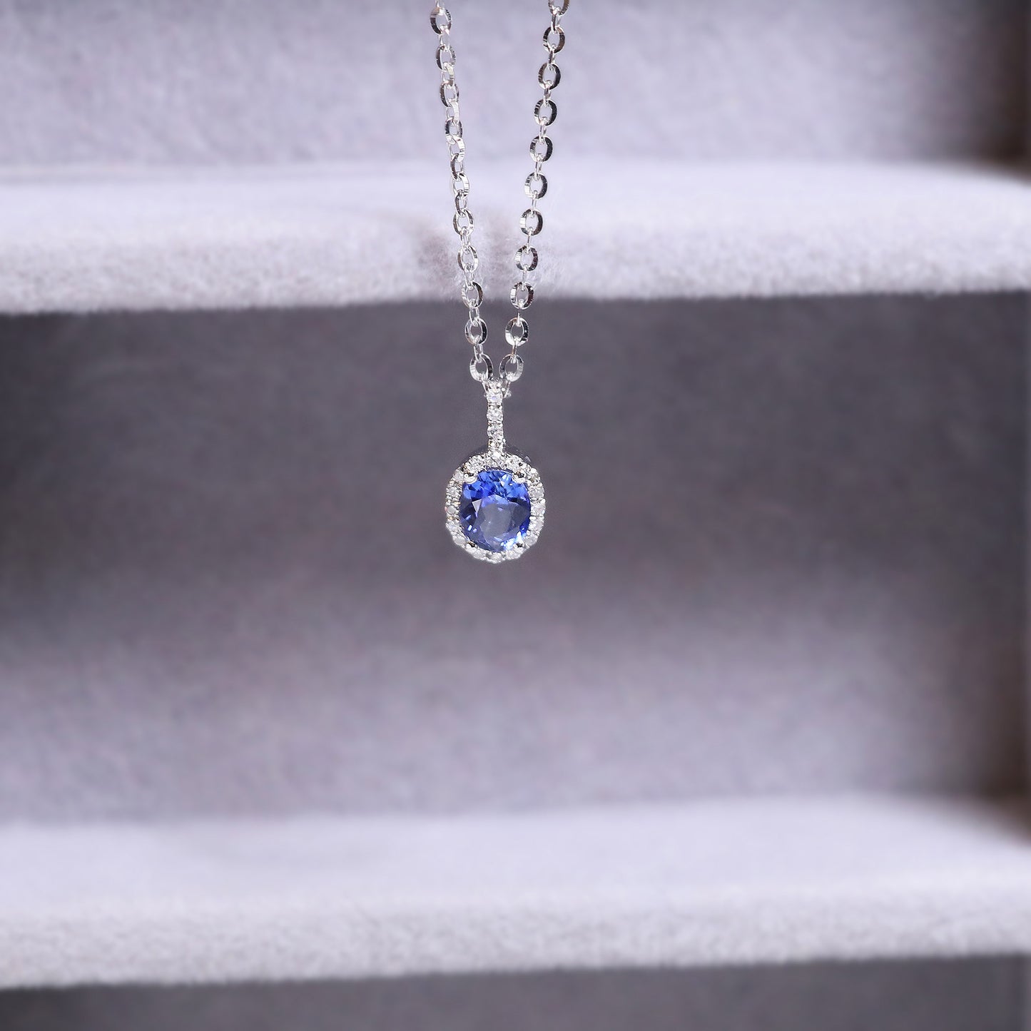 Classic Oval Sapphire Necklace