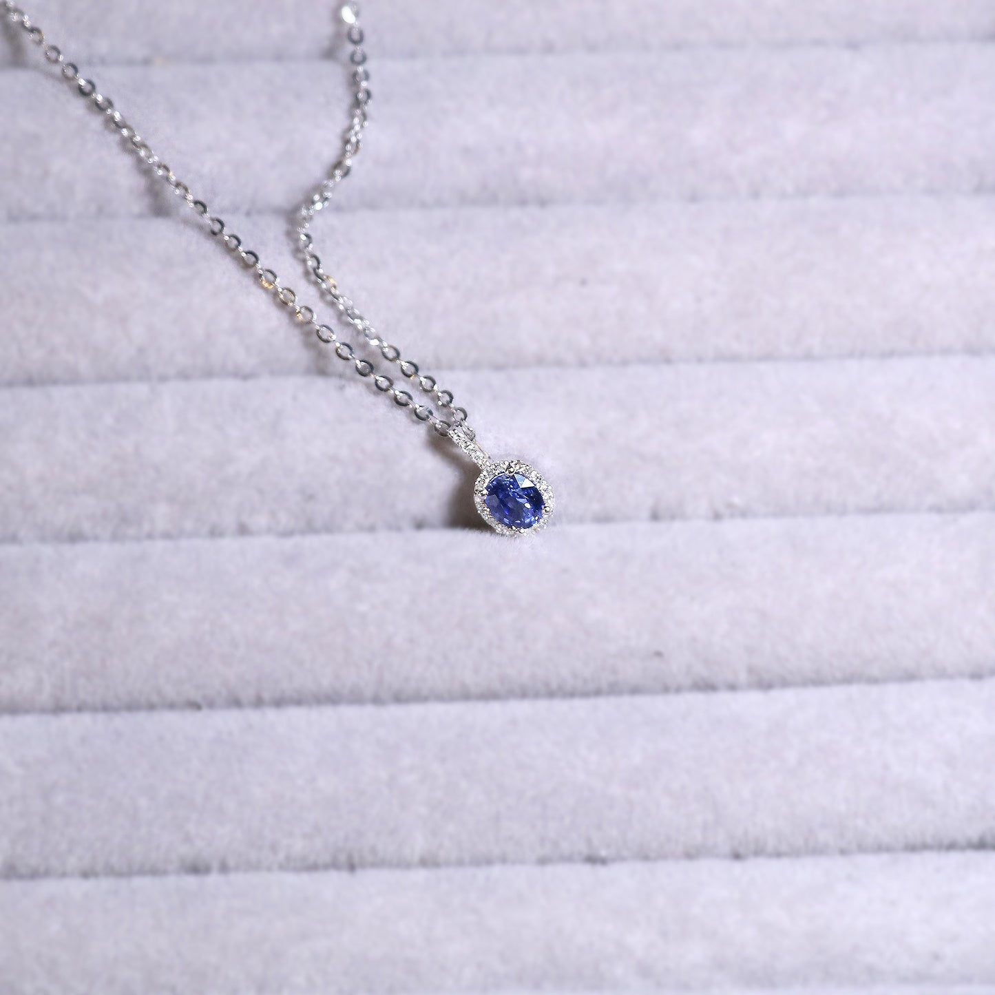 Classic Oval Sapphire Necklace