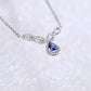 Classic Pear Sapphire Twist Necklace