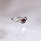 Garnet Bypass Diamond Ring