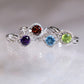 Garnet Bypass Diamond Ring