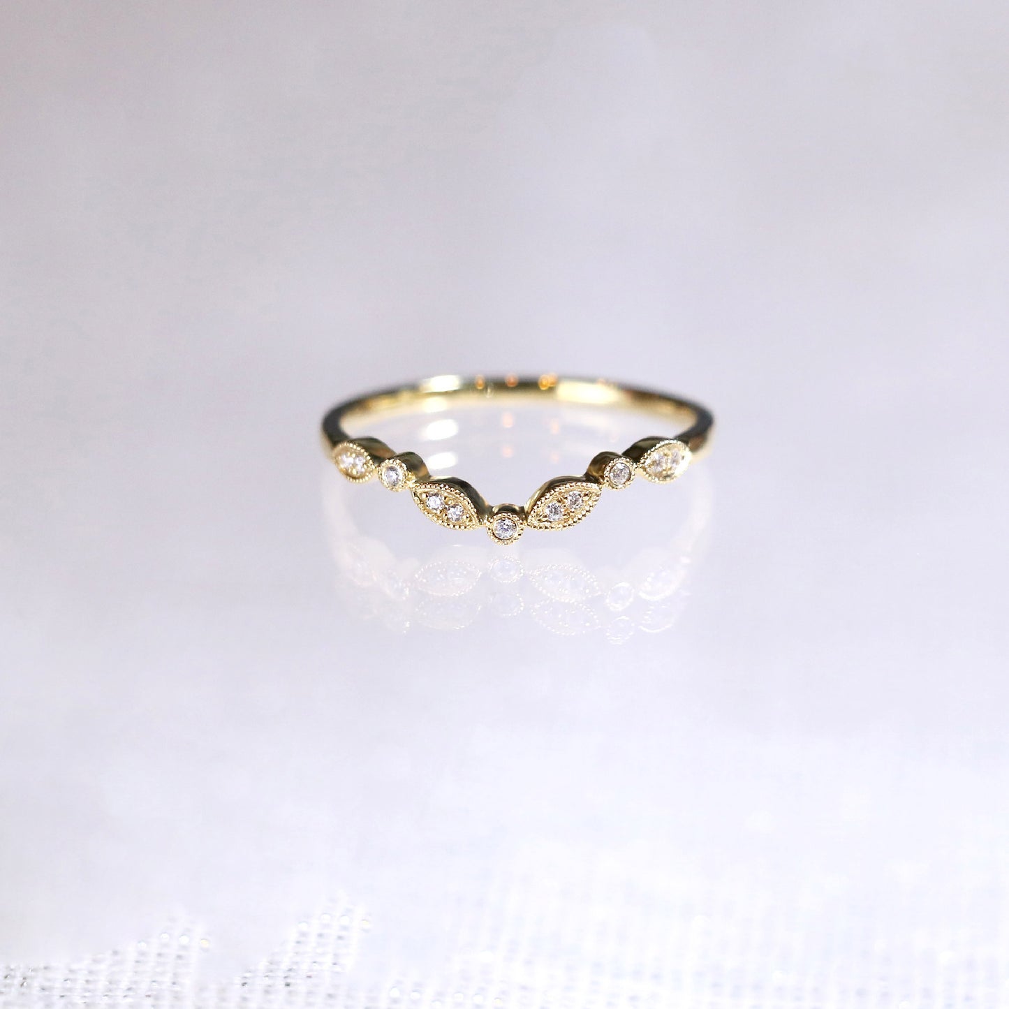 Vintage V Diamond Ring