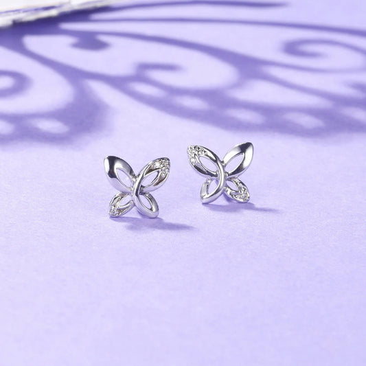 Mini Diamond Butterfly Studs