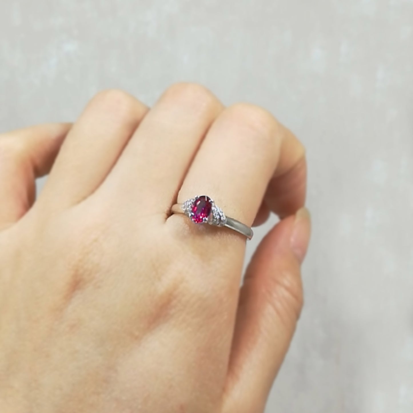 Red Ruby Fashion Promise Ring