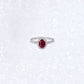 Oval Ruby Halo Diamond Promise Ring