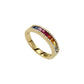 Gold Rainbow Sapphire Ring