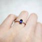 Silver Sapphire Vintage Ring