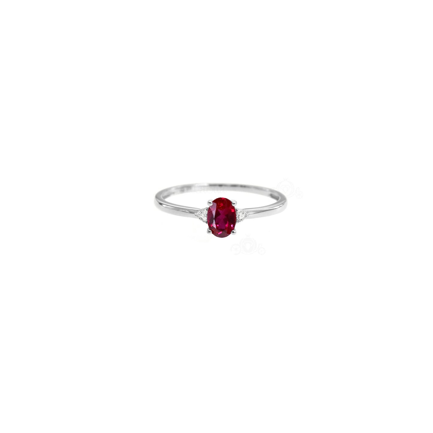 Oval Ruby Promise Ring