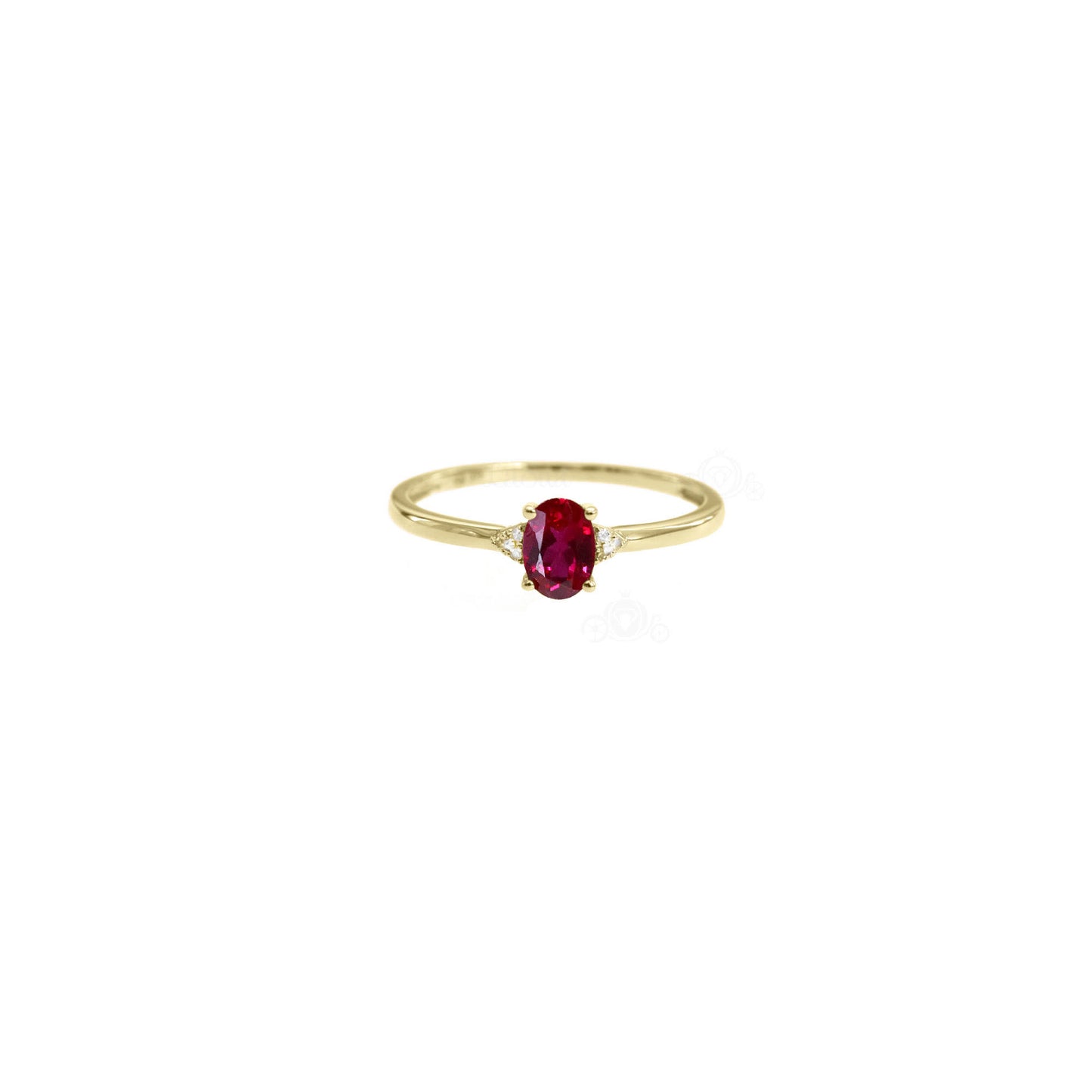 Oval Ruby Promise Ring