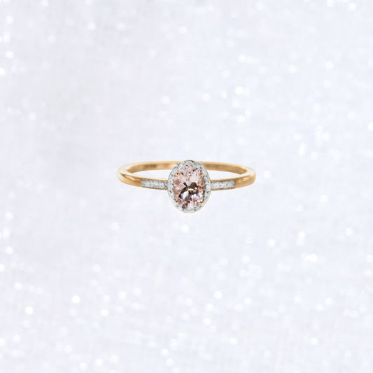 Morganite Oval Engagement Ring