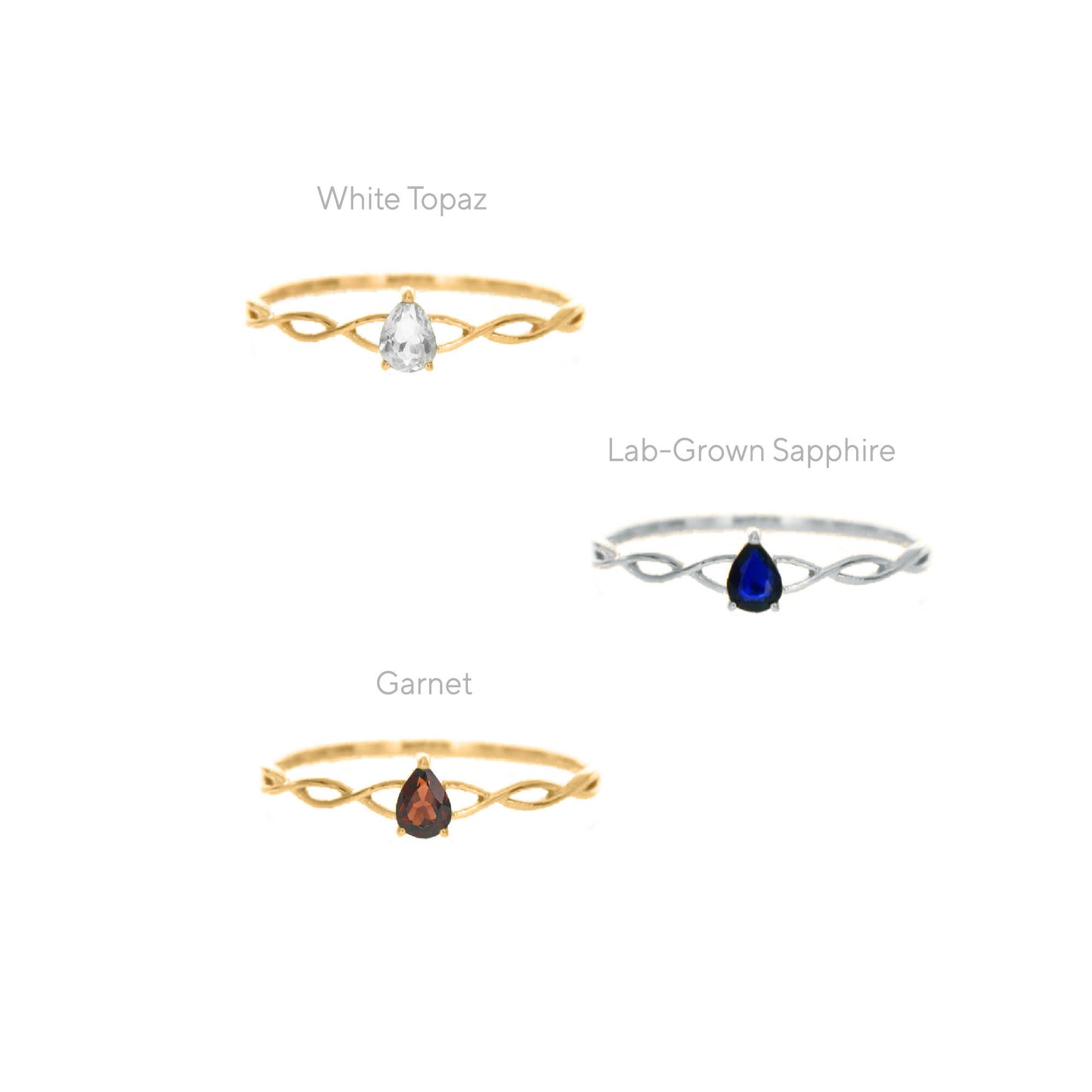 Pear Peridot Solitaire Ring