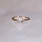 Oval White Topaz Custom Promise Ring