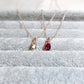 Vintage Ruby Minimalist Pendant