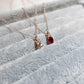 Vintage Ruby Minimalist Pendant