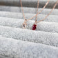 Vintage Ruby Minimalist Pendant