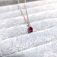 Vintage Ruby Minimalist Pendant