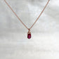 Vintage Ruby Minimalist Pendant