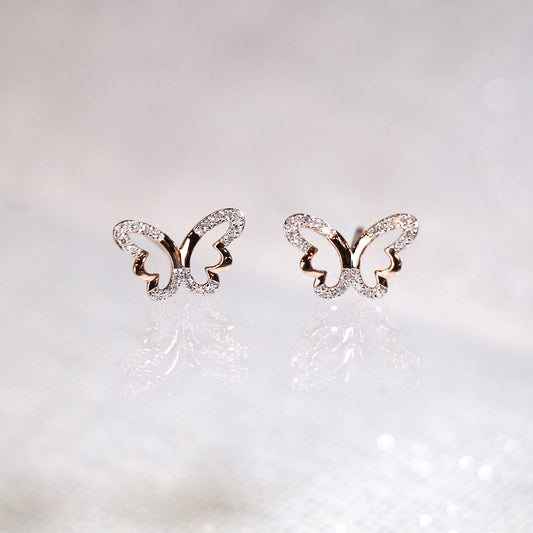 Open Butterfly Diamond Studs
