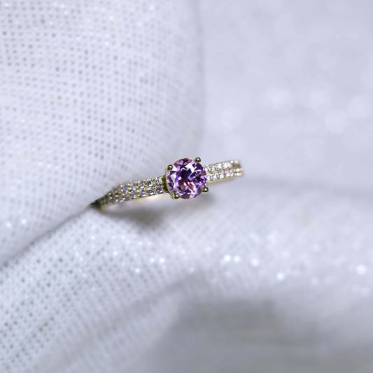 Silver 1ct Amethyst Wedding Ring