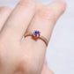 Silver 1ct Amethyst Wedding Ring