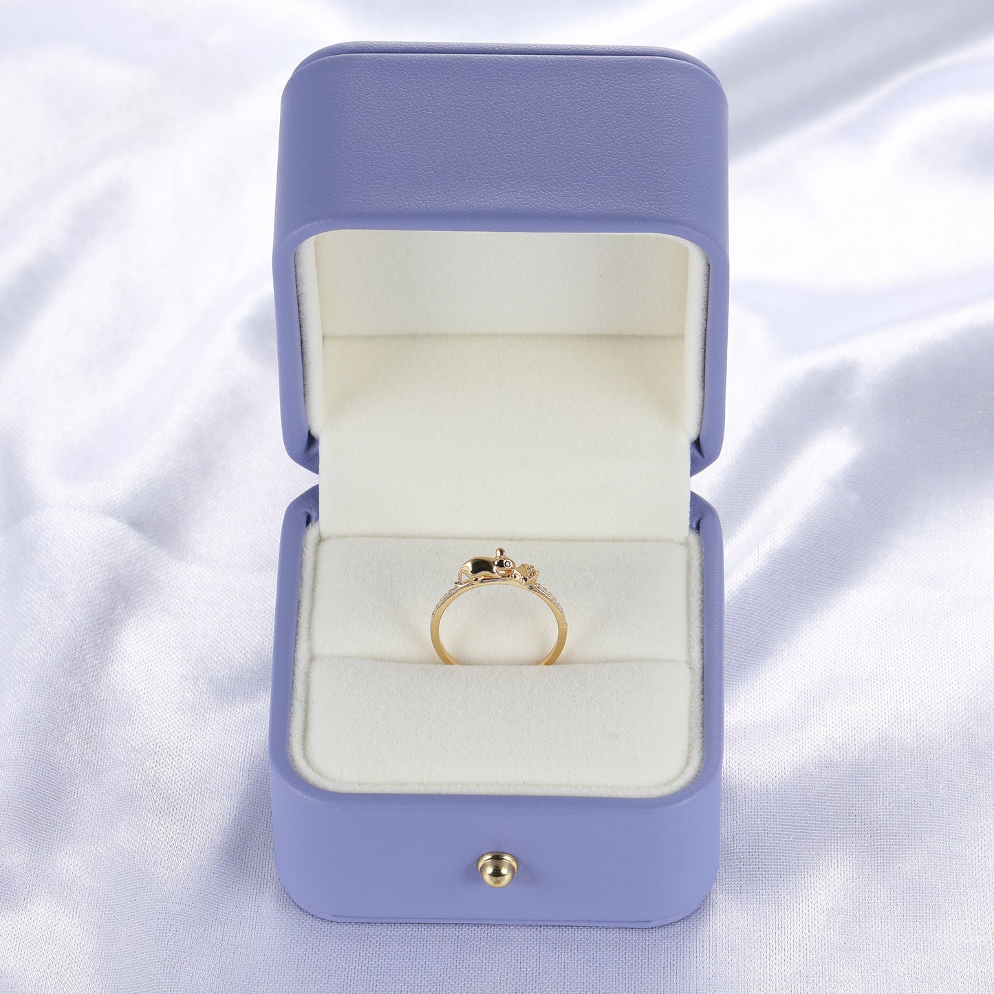 Cute Gold Mouse Gift Ring