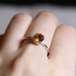Citrine Halo Diamond Ring