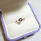 Amethyst Diamond Flower Ring