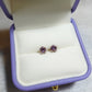 Amethyst Sakura Flower Earrings