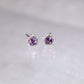 Amethyst Sakura Flower Earrings
