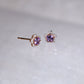Amethyst Sakura Flower Earrings