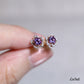 Amethyst Sakura Flower Earrings