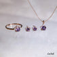 Amethyst Sakura Flower Earrings
