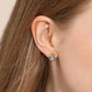 Oval Peridot Topaz Stud Earrings