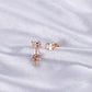 Dainty Oval Peach Morganite Earrings