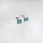 Emerald Cut Topaz Birthstone Earrings