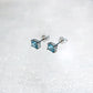 Emerald Cut Topaz Birthstone Earrings