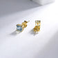 Emerald Cut Topaz Birthstone Earrings