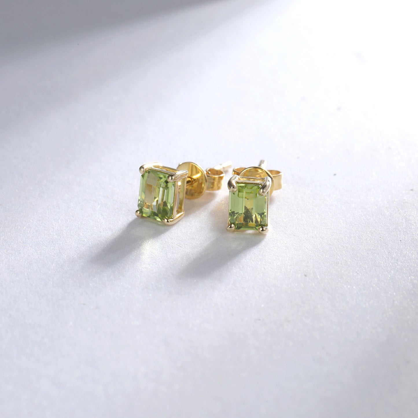 Green Peridot August Birthstone Earrings