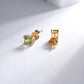 Green Peridot August Birthstone Earrings