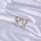 Dainty Sky Blue Topaz Drop Hoop