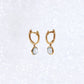 Dainty Sky Blue Topaz Drop Hoop