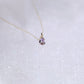 Pear Amethyst Solitaire Teardrop Pendant Necklace
