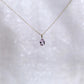 Pear Amethyst Solitaire Teardrop Pendant Necklace