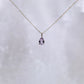 Pear Amethyst Solitaire Teardrop Pendant Necklace