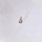 Pear Amethyst Solitaire Teardrop Pendant Necklace