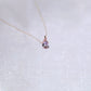 Pear Amethyst Solitaire Teardrop Pendant Necklace