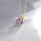 Peridot Amethyst Two Stone Necklace