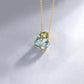 Peridot Topaz Two Stone Necklace