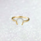 U Shaped Diamond Ring
